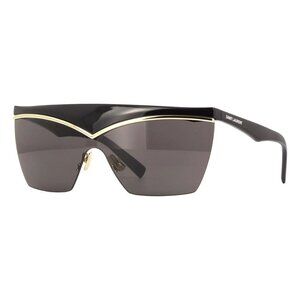 A0780Z New SAINT LAURENT Black Cat Eye SL 614 Mask 001 Sunglasses Women
